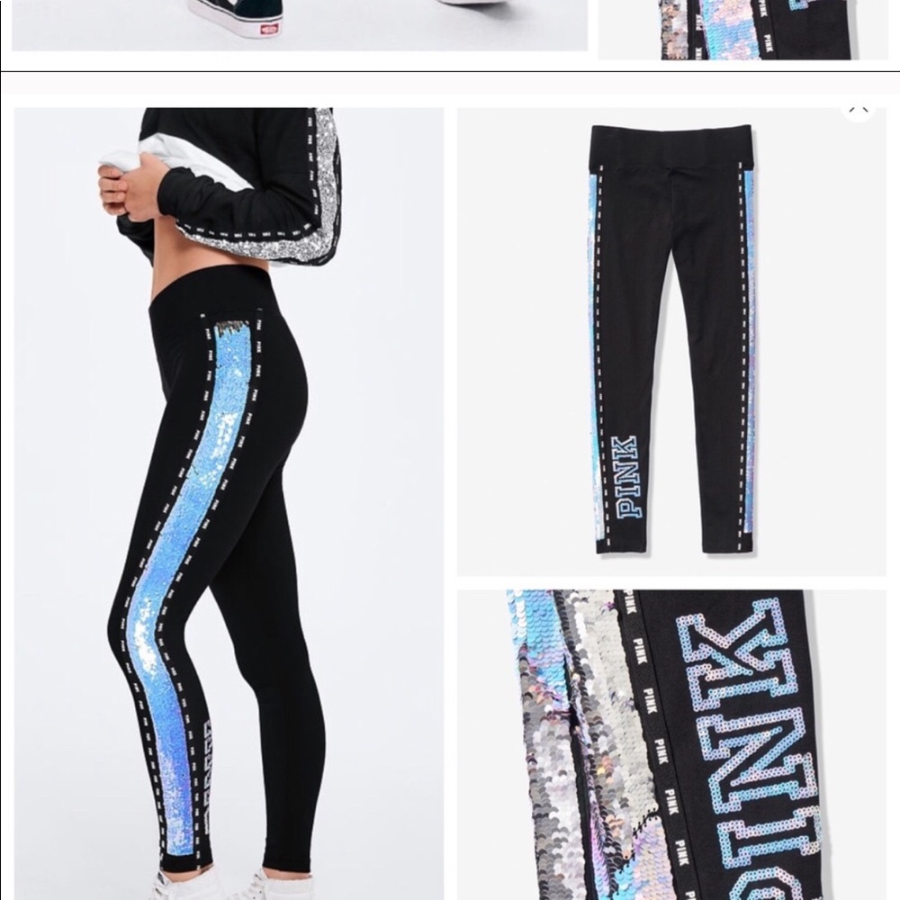 VS pink 💜💙 bling leggings